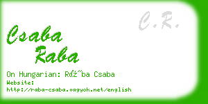 csaba raba business card